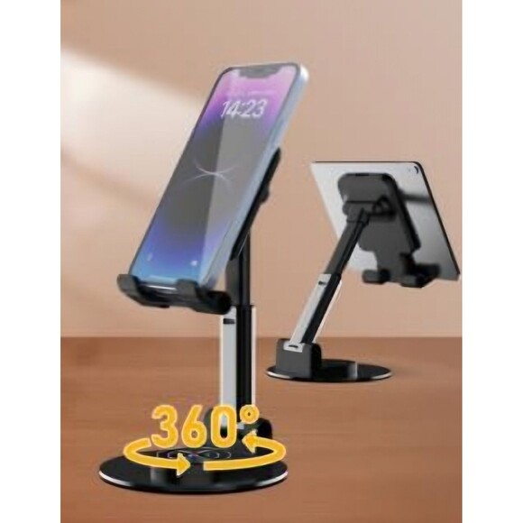 Phone Stand for Desk, 360 Degree Rotating Phone Stand Adjustable Cell Phone - Picture 2 of 8